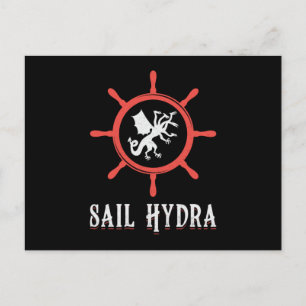Cartão Postal Yacht Barco de veleiro Hydra Boat Sailboat Sail