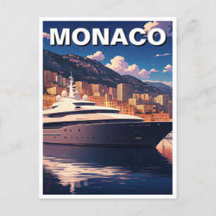 Cartão Postal Yacht no Mônaco Monte Carlo Europe Viagem