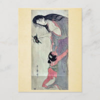 Yamauba segurando castanhas de Kitagawa, Utamaro