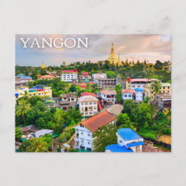 Cartão postal Yangon, Myanmar (Birmânia)