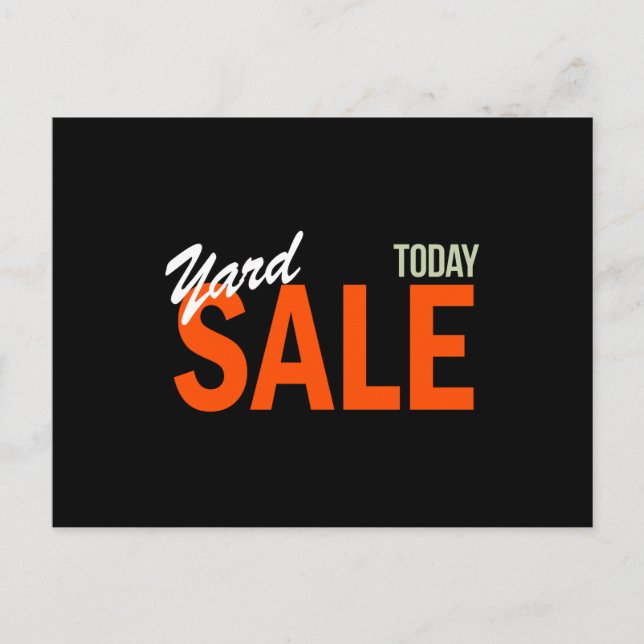 Cartão Postal Yard Sale Hoje (Frente)