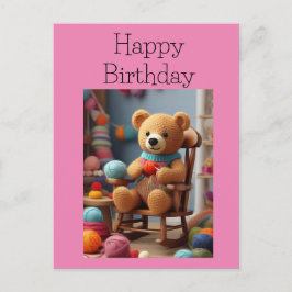 Cartão Postal Yarn Bear