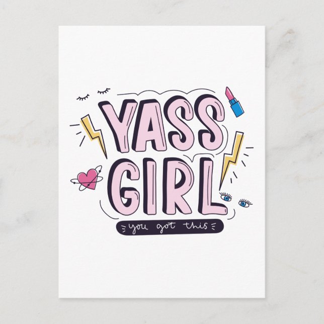 Cartão Postal Yass Girl | Você Recebeu Isso (Frente)