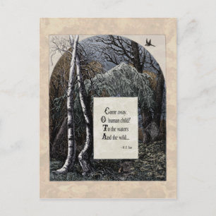 Cartão Postal Yeats "The Stolen Child" Cartão-postal vitoriano