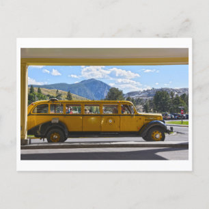 Cartão Postal Yellow Bus, Yellowstone National Park, Wyoming Pos