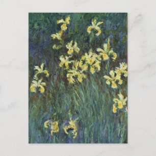 Cartão Postal Yellow Iriss by Claude Monet, Vintage Fine Art