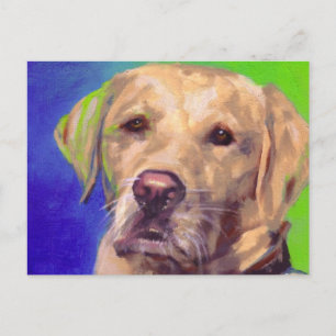 Cartão Postal Yellow Labrador Retriever