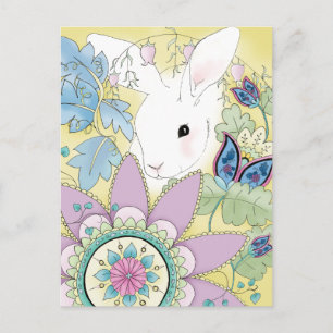 Cartão Postal Yellow Rabbit Postcard