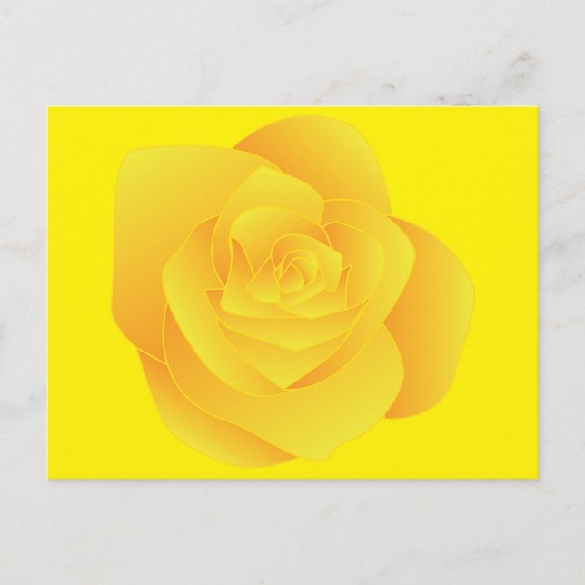 Cartão Postal Yellow Rose (Frente)