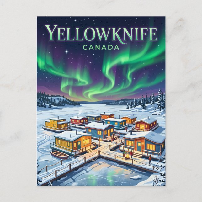 Cartão Postal Yellowknife Canadá (Frente)