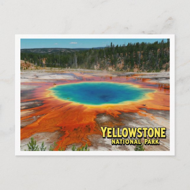 Cartão Postal Yellowstone Grand Prismatic Photo (Frente)
