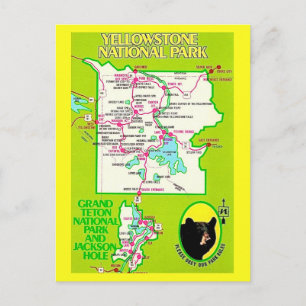 Cartão Postal Yellowstone - Grand Teton