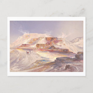 Cartão Postal Yellowstone Hot Primaveras Vintage Pranger Lithógr