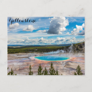 Cartão Postal Yellowstone National Park Grand Prismatic Primaver