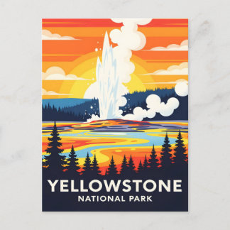 Cartão Postal Yellowstone National Park – Vibrant Geyser