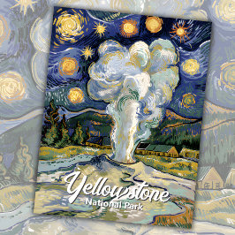 Cartão Postal Yellowstone Old Faith Van Gogh Starry Night Art
