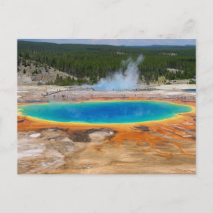Cartão Postal Yellowstone Prismatic Primavera Wyoming, EUA