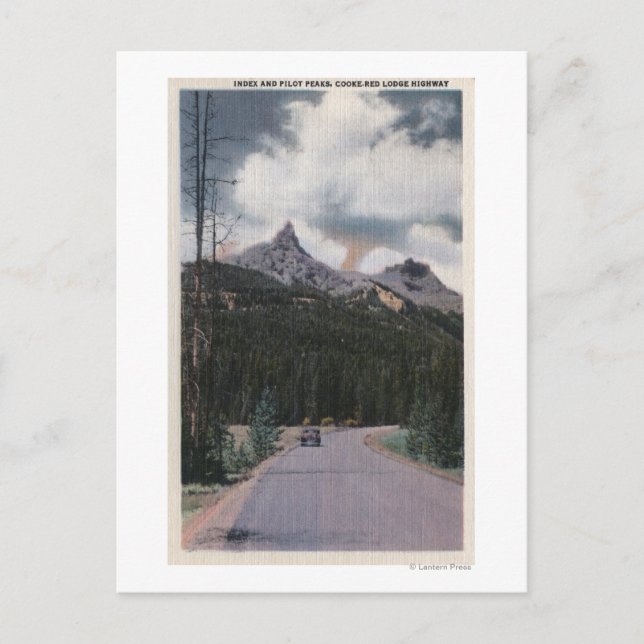 Cartão Postal Yellowstone, WY - Índice e picos piloto, Cooke (Frente)