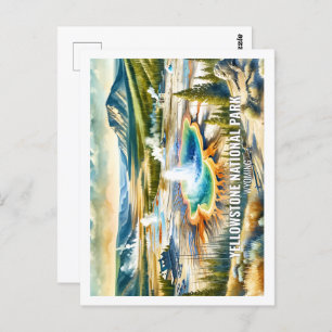 Cartão Postal Yellowstone Wyoming USA Familiar Place Cadeado