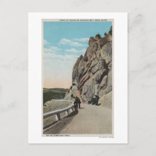 Cartão Postal Yellowstone, WYVacationers, carro velho, perto