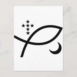 Cartão Postal Yemaya Veve em Preto