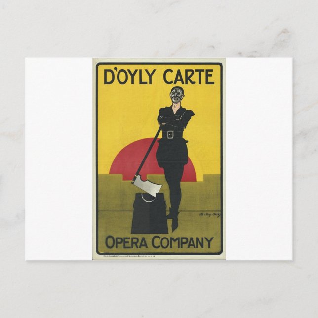 Cartão Postal Yeoman da Guarda da Ópera Vintage (Frente)
