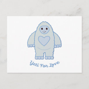 Cartão Postal Yeti para Amor