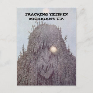 CARTÃO POSTAL YETI TRACK YETIS TERRAIN POSTCARD EZ2PERSONALIZE!