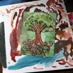 Cartão Postal Yggdrasil Tree Norse Mythology