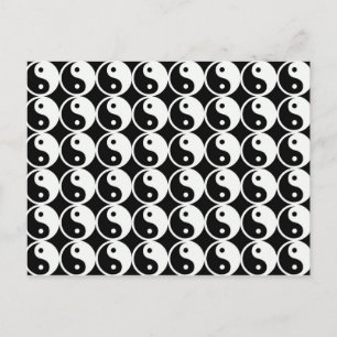 Cartão Postal Yin e Yang Pattern