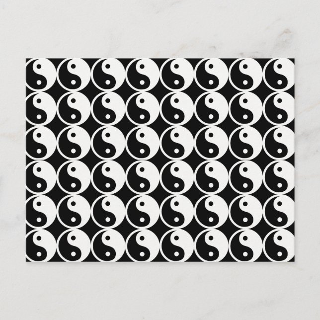 Cartão Postal Yin e Yang Pattern (Frente)