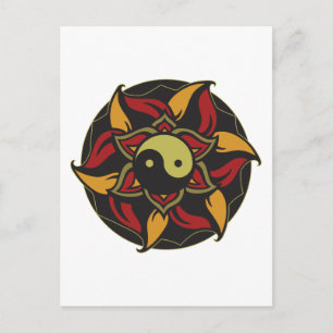 Cartão Postal Yin Yang Blooming Lotus
