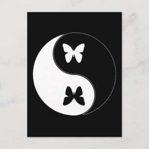 Cartão Postal Yin Yang Butterfly