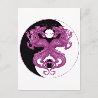 Cartão Postal Yin Yang Dragon 6