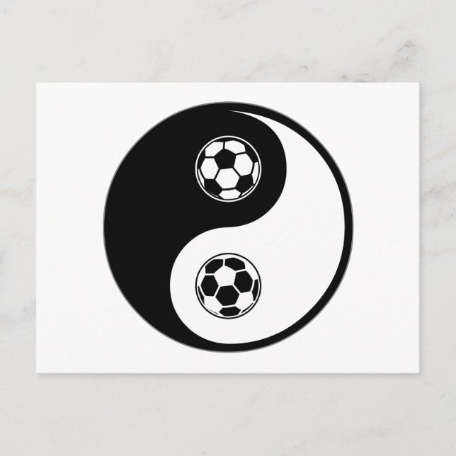Cartão Postal Yin Yang Soccer (Frente)