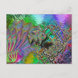 Cartão Postal yinyang-peixe