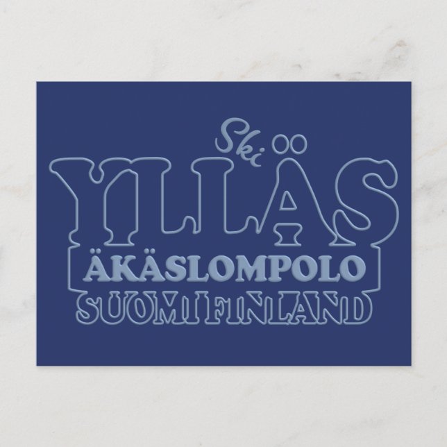 Cartão postal YLLÄS FINLAND (Frente)