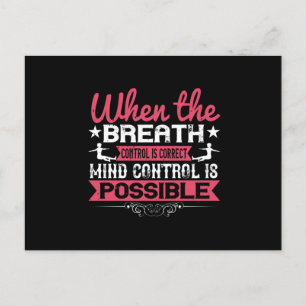 Cartão Postal Yoga - Com Controle De Respiração, Controle De Men