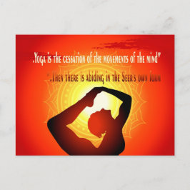 Cartão Postal "Yoga é a cessação dos movimentos da mente"