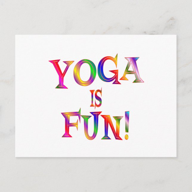 Cartão Postal Yoga é divertida (Frente)