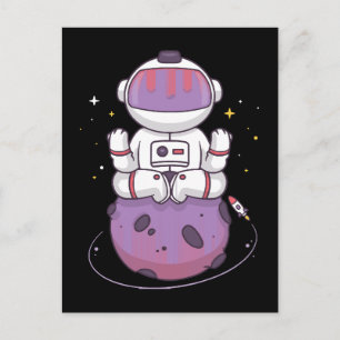 Cartão Postal Yoga Espacial