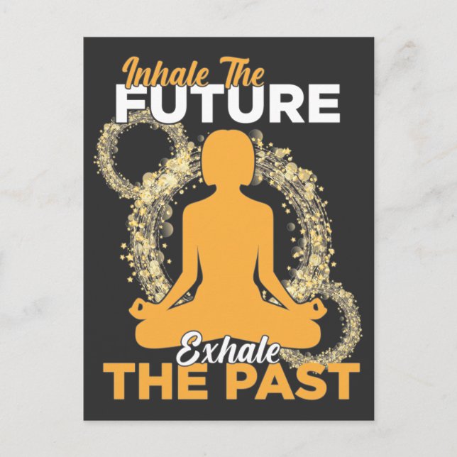 Cartão Postal Yoga Inspiração - Citação positiva Namaste espirit (Frente)