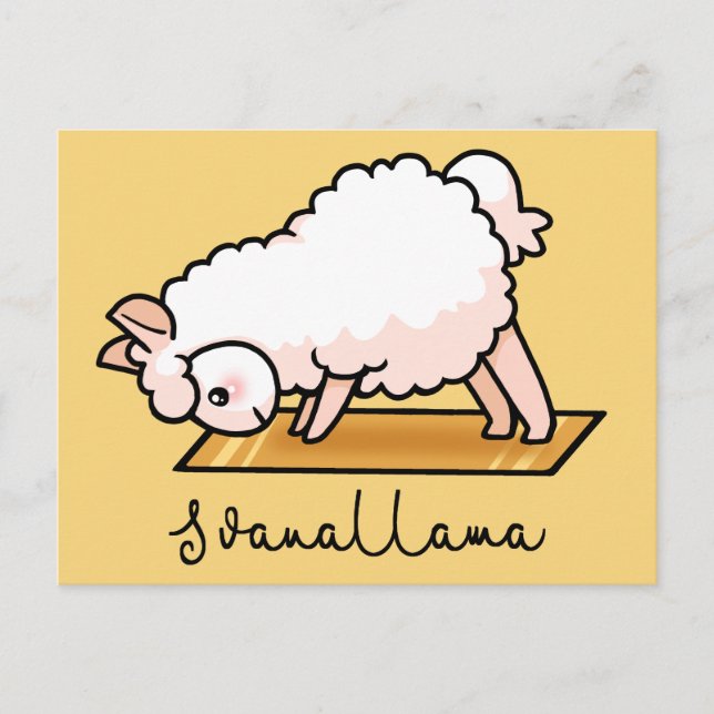 Cartão Postal Yoga llama - Svanallama (Frente)