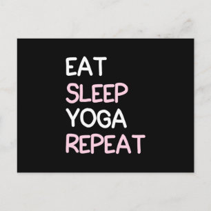 Cartão Postal Yoga Lover   Eat Sleep Yoga Repeat