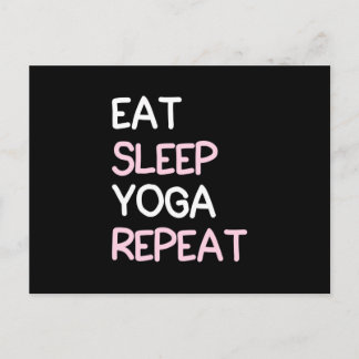 Cartão Postal Yoga Lover | Eat Sleep Yoga Repeat