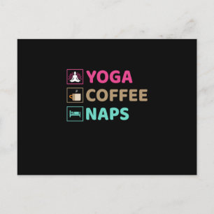 Cartão Postal Yoga Lover Lacetes De Café De Yoga