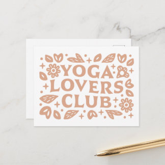 Cartão Postal Yoga lovers club yogi girls besties group class