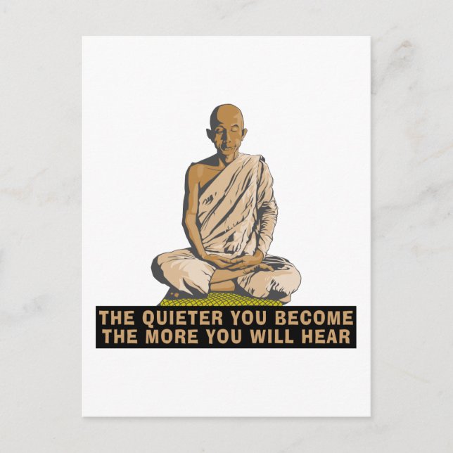 Cartão Postal Yoga - O Silencioso Que Você Se Tornou... (Frente)