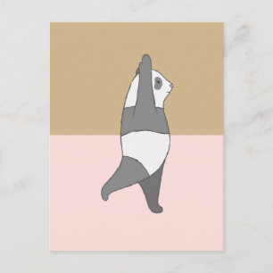 Cartão Postal Yoga Posing Panda