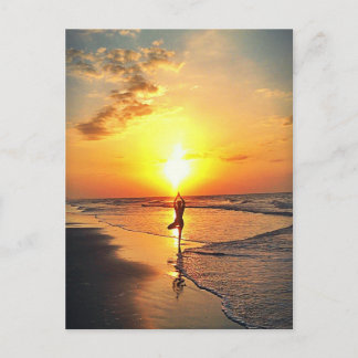 Cartão Postal Yoga Sunrise